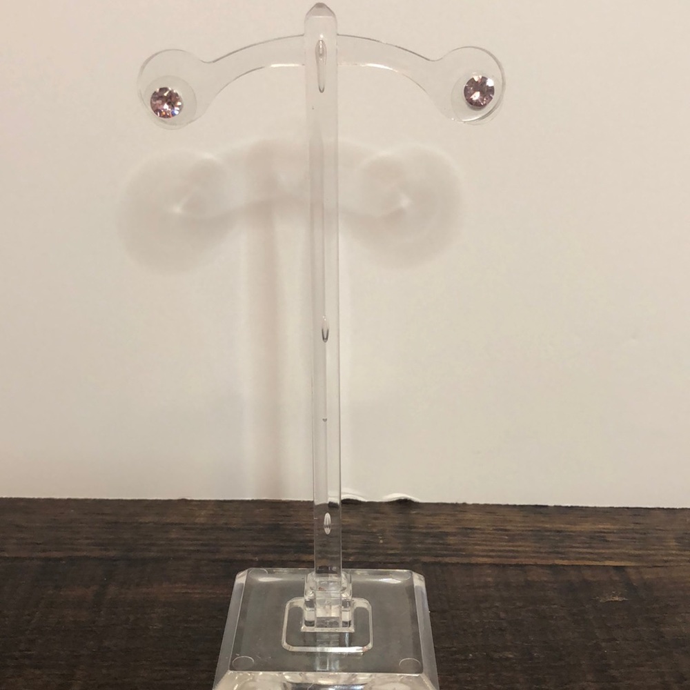 💗 Light Pink Swarovski Crystal Stud Earrings